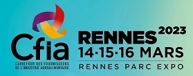 CFIA RENNES
14 - 16 mars 2023
Rennes Parc Expo